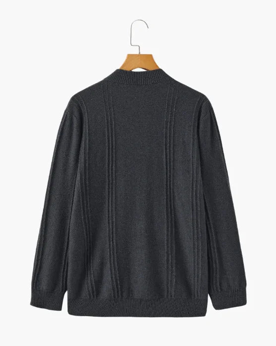 100% Cashmere Ribbed Half Zip - Bellovar
