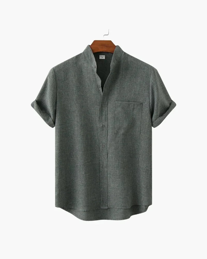 Mandarin Collar Elegance Shirt - Bellovar